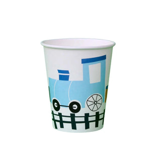 Steam Train CupsAll aboard! Steam Train coming through! Featuring blue, green and orange colors, these cups will make your train party the most stylish.
Package contains 8 paper cupPooka Party
