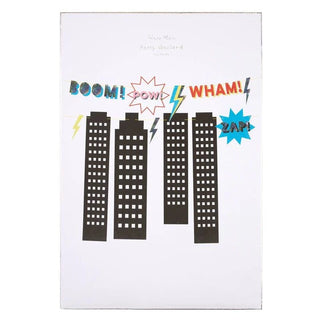 Superheroes GarlandIf you're looking for a garland that really makes a statement, then you'll love this! The attention to detail, bright colors and fun statements "Boom!, Pow, Wham! anMeri Meri