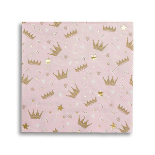 Sweet Princess Large NapkinsPretty in pink! Featuring blush pink and white paired with gold foil-pressed elements, these napkins are royally rad! 

Illustrated by Hello!Lucky
Paper Lunch NapkinDaydream Society