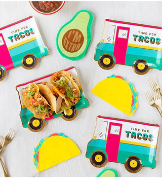 Taco Shaped NapkinTaco-bout a cute napkin! This fun taco napkin will spice up any fiesta or Taco Tuesday and pairs perfectly with our taco truck plate. Can you tell we are taco-loversMy Mind’s Eye