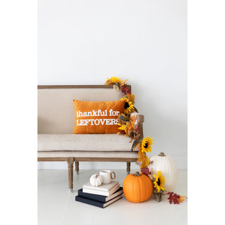 Thankful for Leftovers Fall Decorative Pillow by Pearhead