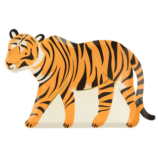 A Meri Meri Tiger Plates on a white background.