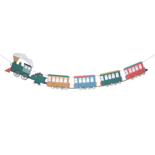 Train GarlandChoo choo, this train garland is a fabulous decoration for a party or bedroom decoration. The exquisite attention to detail and bright colors give a delightful effecMeri Meri