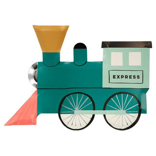Train PlatesToot toot, these amazing train plates will add color and fun to your party table. They are crafted from high quality paper, so are practical as well as decorative.

Meri Meri