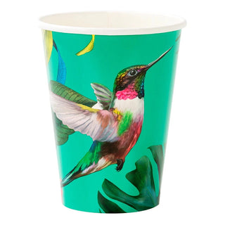 Tropical Fiesta Bright Paper CupsAnother super cool addition to our stylish tropical fiesta collection! These cups with tropical bird and plants designs are must haves for summer parties.
 Each packTalking Tables