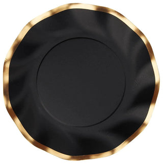 WAVY BLACK DINNER PLATE