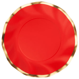 WAVY SALAD PLATE SCARLETThese ruffled edge plates are the perfect everyday option that work great for any occasion! Add a touch of elegance to your spring gatherings! Impress your guests wiSophistiplate
