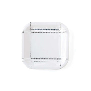 WINTER WHITE SILVER PLAID 7" PAPER PLATESThese silver plaid on white party plates are the perfect addition to a modern and elegant Christmas spread. Even at a traditional holiday gathering, these plate willMy Mind’s Eye