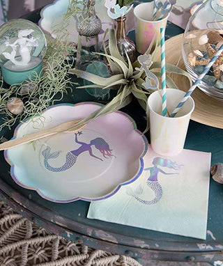 We Heart Mermaids Large Paper Napkins by Talking Tables