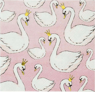 We Heart Swan Cocktail Napkins by Talking Tables