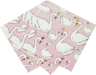 We Heart Swan Cocktail Napkins by Talking Tables