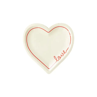 White Love Heart Shaped Plate
