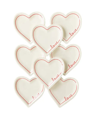 White Love Heart Shaped Plate by My Mind’s Eye