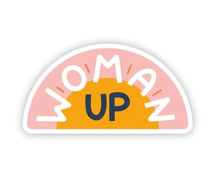 Woman Up Feminist Sticker by Twentysome Design