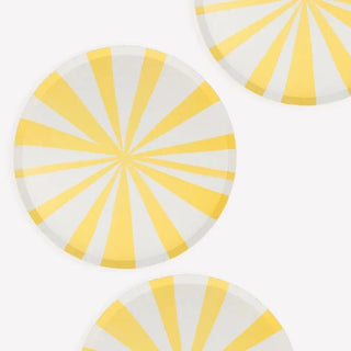 Yellow Stripe Dinner PlatesAdd a ray of sunshine to your party table with these vibrant yellow and white striped plates. Yellow is a fabulous fun color and is perfect for all celebrations.

HiMeri Meri