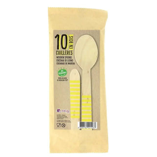 Yellow Stripes Wooden Forks10 Eco-friendly yellow striped wooden forks
Biodegradable, plastic-free, eco-responsible cutlery!
A set of 10 wooden forks with yellow stripes, delivered in a plastiAnnikids