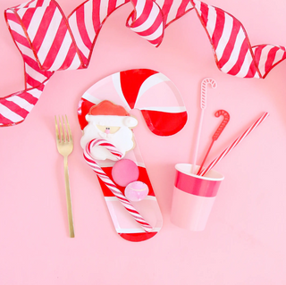 Strawberry and Light Pink Color Blocked Paper Cup