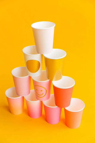Cherry Cup
Set of 8 cups
Paper
3 1/2" tall
3" wide
8 oz 
Designed in San Francisco
Oh Happy Day