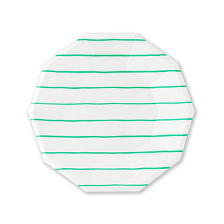 Frenchie Striped Clover Large Plates