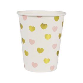 PINK & GOLD HEART PAPER CUPSAdd a touch of shimmer to your next celebration with these darling gold and pink sweetheart cups.
Produced with a satin gloss finish, this timeless design is suitablWe Love Sundays