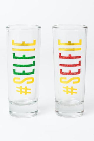 #Selfie Red and Green Shot Glasses by Slant