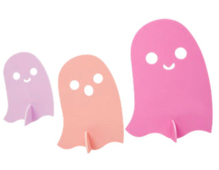 Acrylic Ghost DecorationsA rainbow of ghosts to decorate your mantel, shelves, or table top!
Add some color and excitement to your decorations this Halloween. These colorful, standing acryliKailo Chic