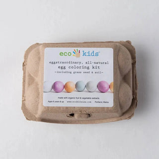 Egg Coloring KitThe dyes in our eggstraodinary, all natural egg coloring kit are made with organic fruit and vegetable extracts. Our kit also includes egg dyeing and grass growing iEco-kids