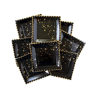 Gold Stars Black Scalloped 9" PlatesThese beautiful black paper plates with bright shiny gold foil stars makes an elegant party with easy clean up. From chic girls' night parties or graduation gatherinMy Mind’s Eye