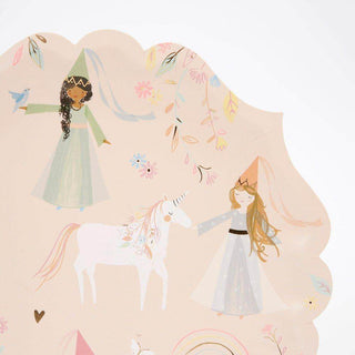 Princess Large Plates
Little princesses and princes will delight at eating from these beautifully illustrated plates. They feature pretty princesses, a unicorn, swan and castle, and haveMeri Meri