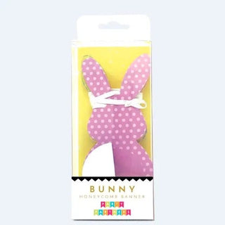Honeycomb Bunny BannerRefinements: Honeycomb Count: 1 garland/box, 15 bunnies/garland Size: 6' Packaging: Vellum box w/insertParty Partners