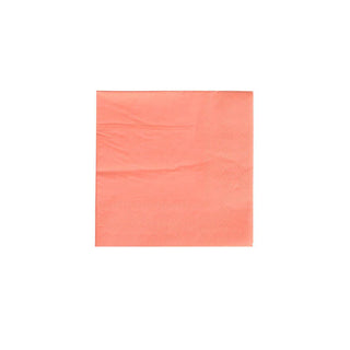 NEON CORAL COCKTAIL NAPKINS