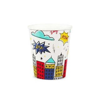 Superhero Cupszap! bang! pow! wham! featuring bold colors and silver foil-pressed elements, these cups have superpowers!

illustrated by alyx house for daydream society
package coDaydream Society
