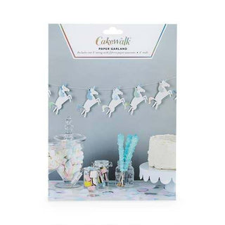 Unicorn Iridescent GarlandPhoto worthy decorations have never been easier to achieve. Take the guesswork out of DIY with our playful selection of garlands and banners. Pre-strung 4" unicorns.Cakewalk