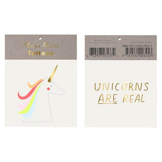 Unicorns Are Real Tattoos by Meri Meri